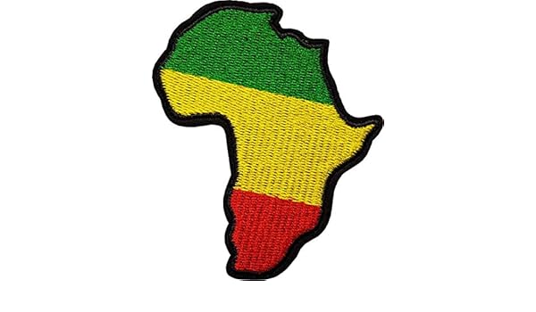 83x69cm Afrique Vert Jaune Rouge Patch Pays Africain
