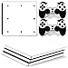 Produktbild Stillshine PS4 Pro Skin Aufkleber Sticker Design Folie schützende Haut Schale für Sony Playstation 4 Pro Konsole & 2 Dualshock Controller (All White)
