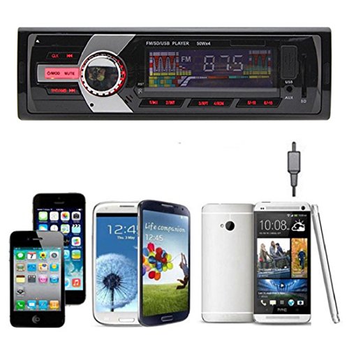 Tongshi Radio est&eacute;reo del coche en el tablero de MP3 receptor de entrada del reproductor de m&uacute;sica FM USB SD AUX