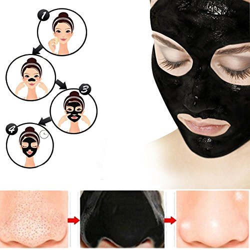 Black Head Maske,Gesichtsmaske Schwarz,Peel off Maske, Black Mask Mitesser,Bambuskohle Schwarz Maske,Peel off Maske Reinigungsmaske Tiefenreinigung Mitesser Akne Entferner Peel off Maske Pore Acne Peel Purifying Black Head Peel off Maske anti Akne, Reinigungsmaske Mitesser (60g) - 4