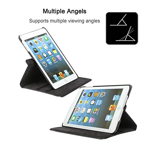 COOSA iPad 9.7 case 2017 neue 360 °drehende rundum Schutzhülle für iPad mit Schlaffunktion / Automatische Wecker ipad 9.7 schutzhülle 2017 neuest hülle (Schwarz) - 3