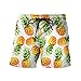 Produktbild VENMO Beiläufige Ananas-Hosen der Männer Printed Beach Work Freizeithosen Männer kurze Hosen Shorts Vintage Shorts Sweatshorts Kurze Hose Jogginghose Mit Fleece Und Kordel Regular Fit (Yellow, M)