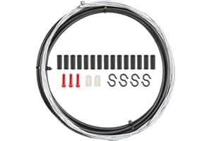 ICREOPRO Iceropro Universal Bike Cable Kit Brake & Shift Cable Set for Road/Mountain BikesNon-Oil Housing, Includes Ferrules,End CapsS-Hooks (Universal)