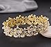 Produktbild JJXJJ Barock Crown Legierung Kreise Strass Perle Braut Hochzeitskleid Zubehör Prinzessin Geburtstag Kopfschmuck (4,5 * 14,5 cm),Gold