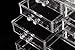 WOLFTEETH Clear Acrylic Make Up Organiser Case 3 Pieces Set total 25 Sections with 9 Drawers 5009
