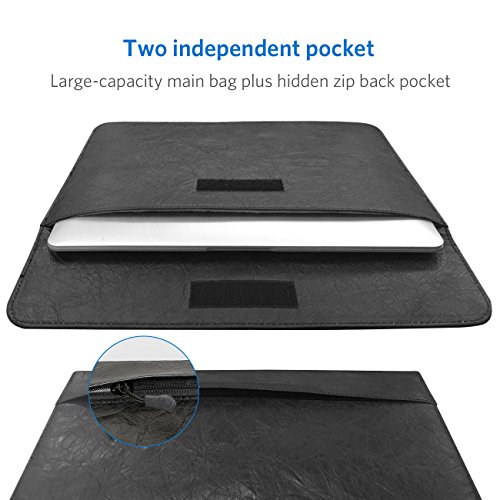 Inateck neue Tyvek-Vlies Laptoph  lle f  r 13    MacBook Pro  2016   2017  Surface Pro 12 9    iPad Pro  Ultrabook Netbook Schutztasche     Schwarz  L