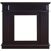 Camino Decorativo In Legno Stile Shabby Chic | Bianco 99x104x21 Cm | Per Soggiorno E Camera Da Letto - Foto 2