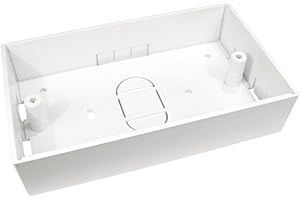 World of Data CAT5e / CAT6 Twin/Double Faceplate - Socket - RJ45 - Ethernet - Network - Face Plate - Back Box - 32mm depth