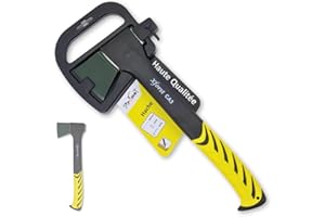 Xforst Hache de Camping/Jardin X-CA3 – Hache à Main 36 cm | Tête en Acier au Carbone Trempé | Manche en Fibre de Verre Antidérapant | Étui de Protection Inclus | Hache de Jardin et Outdoor