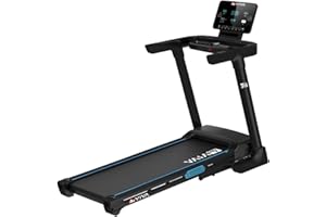 ‎ASVIVA AsVIVA T16 Laufband BT Cardio I Hochwertiger Heimtrainer I Einstellbare Steigung bis zu 15% I 6-Zonen Dämpfungstechnologie I 3,5 PS Elektromotor I Ausdauertraining I Max. Gewichtsbelastung 130 kg