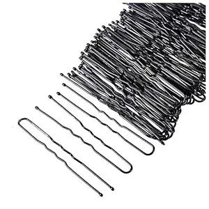 QAKVI Hair Pins - 40-Count U-Shaped Hairpins, Bun Bobby Pins, Hair Clips for Updo Hairstyles, Hair Styling Accessories, Black, 2 Inches