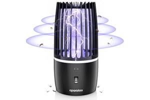 TIPTOP HOME Mosquito Killer Lamp 2 In 1, Electric Insect Zapper Mosquito Killer, USB Rechargeable Fly Killer Portable Bug Zappers with Night Light, 360° Attract Zap Flying Insect for Indoor Outdoor Camping