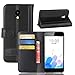 Produktbild Casefirst for Meizu A5 Case, [Extra Card Slot] [Wallet Case] PU Leather TPU Casing Covers [Drop Protection] Cover for Meizu A5, Black
