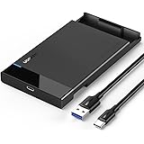UGREEN Festplattengehäuse 2,5 Zoll USB C 3.1 Gen 2 auf SATA III bis zu 6 Gbps Externes Gehäuse für SSD und HDD in Höhe 9.5mm/