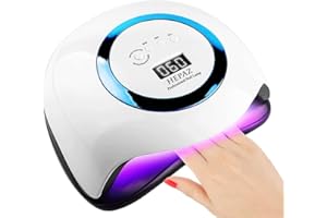 HEPAZ Lampara LED Uñas,Lámpara Secador de Uñas LED, Lámpara LED Uñas Pantalla LCD Secador de uñas de Botón Táctil Sensor Automático de infrarrojos, Lampara uñas con 4 Temporizador Profesional