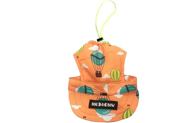 Dog-O-Bow Hot Air Balloon Printed Baseball Cap for Dogs Premium, Soft & Breathable Cap (Small)