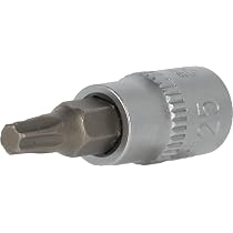 BGS 2599 Bit-Einsatz T55 – 10 Mm (3/8) Antrieb, T-Profil Mit Bohrung, Aus Chrom-Vanadium-Stahl