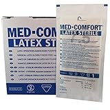 Med-Comfort Latex Sterile Surgical Gloves, Powder-Free, 50 Pairs