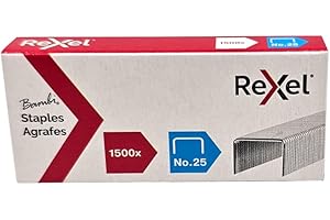 Rexel 5020 numer 25, zszywki 4 mm, 1500 sztuk, srebrne