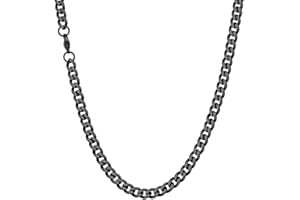 U7 Stylish Cuban Chain for Men Women, Silver/18K Gold/Black Tone, Sturdy and Strong Chain Necklace, Width 3/6/9/12mm, Length 14"/18"/20"/22"/24"/26"/28"/30", Send Gift Box