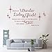 Produktbild decalMile Wandtattoo Sprüche und Zitate Glaube an Wunder Liebe & Glück Wandsticker Rot Wandaufkleber Schlafzimmer Büro Wohnzimmer Wanddeko
