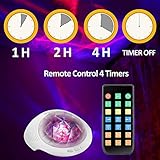 [neue Version] SOAIY® Bluetooth LED Farbwechsel Nachtlicht Projektor Lampe Polarlicht Projektion Einschlaflicht mit Fernbedienung Timer installierte Naturgeräusche für Schlafzimmer Kinderzimmer - 4