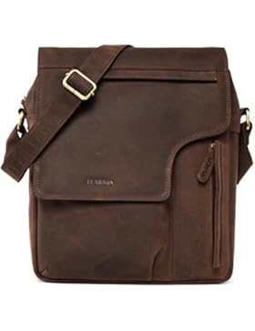 LEABAGS Amsterdam Umhängetasche aus echtem Büffel-Leder im Vintage Look