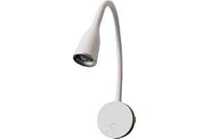 KALB MATERIAL FÜR MÖBEL Lampada da letto a LED 'Tulipano I' 4.5W Lampada da lettura Luce da letto nera bianca, colore: bianco