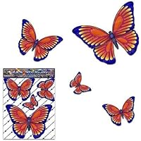 Schmetterling Orange D1 Kleintier Pack Auto Aufkleber - ST00025OR_SML - JAS Aufkleber