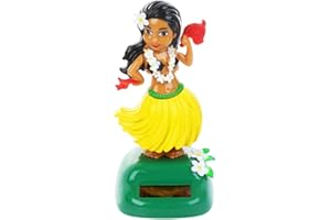 J-ouuo Samochodowa zabawka na deskę rozdzielczą, hawajska figurka do tańca, ozdoba z kolektorem słonecznym, potrząsająca głową, lalka, taniec, zabawka, dekoracja samochodu