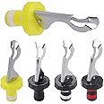 5 Pcs Lever-Arm Bottle Stoppers Wine Bottle Lid Vacuum Plug Expanding Beverage Bottle Stopper Reusable Bottle Stoppers Wine Bottle Stopper Suitable for Red and White Wines