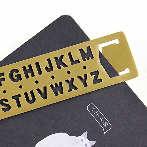 amupper Messing Nr. Buchstabe Schablonen – Metall Vorlagen mit viel Symbole – Set von 2 - 6