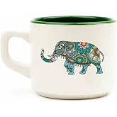 Etnik Fil Beyaz Ven&uuml;s Kupa - Hediyelik Kupa Fincan Mug