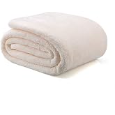 Mulberry Wellsoft Battaniye Televizyon Battaniyesi Peluş Polar Battaniye Tek Kişilik 170 * 230 Krem