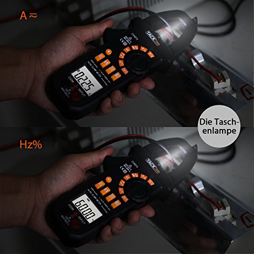 Tacklife CM01S Advanced Digital Clamp Meter Auto Range Multimeter mit 6000 Counts Spannungsprüfer für AC / DC 600V, AC-Strom 600A, Widerstand, Kapazitanz, Kontinuität, Frequenz, Dioden - 5