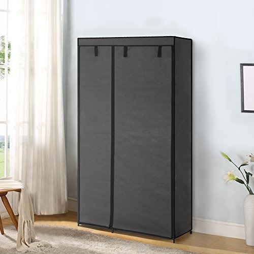 IKAYAA Faltschrank Stoffschrank Kleiderschrank mit Kleiderstange 160 x 90 x 45cm INS20489 - 4