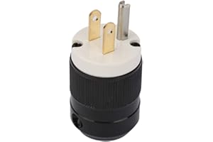 JEANOKO 1pc NEMA L5-15P 125V US Spina di alimentazione Connettore a spina di alimentazione a 3 poli di grado industriale impermeabile(15A 125V)