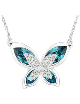 Le Premium® Morpho Schmetterling mit Kristallen von Swarovski-Indolitblau+Aquamarinblau Muttertagsgeschenk