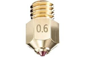 MOD3DP Ruby Tip Buse d'imprimante 3D, compatible MK8, résistante à l'abrasion, en forme d'entonnoir, une pour tous les matériaux (MK8, 0.6mm)