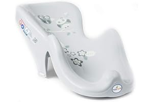 MON MOBILIER DESIGN Fauteuil transat de bain bébé plastique rigide Gris Owls