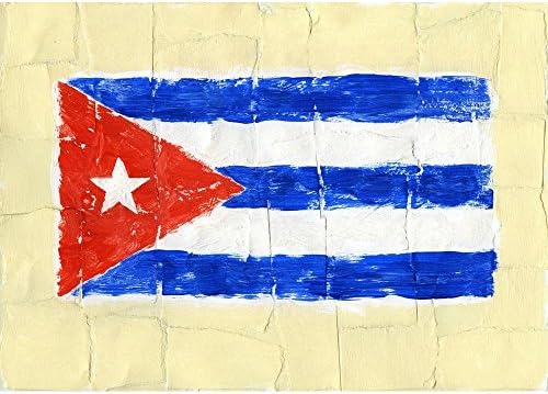 Pitaara Box Flag Of Cuba | Unframed Canvas Painting for Bedroom & Living Room | 56.5 x 40 inch (144 x 102 cms)