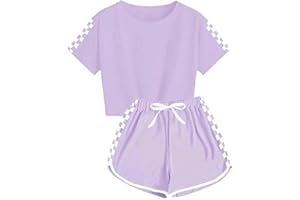 XINYUNZU Children's Clothing Suit Set Tracksuit T-Shirt with Shorts Summer Casual Clothes Clothing Sets for Girls and Boys 5-14 Years