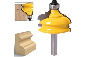 WSOOX klassisk romersk Ogee Edge formande router bit med 8 mm skaft, arkitektonisk ramgjutning router bit