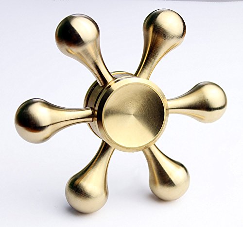 Spinner, Infreecs Fidget Hand Spinner Finger Spielzeug Ultra Schnelle Bremskraftbegrenzer für Kinder und Erwachsene Hexagonal,Gold