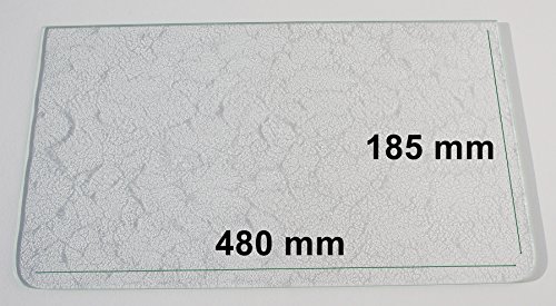 Khlschrank Einlegeboden / Glasplatte / Gemsefach  Strukturglas 4 mm dick - mit 2 Rundecken  480 mm x 185 mm - Direkt vom Glasereifachbetrieb!!!