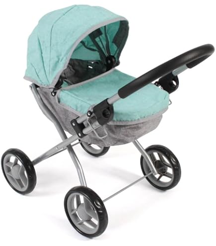 Carrozzina Per Bambole Smoby Inglesina Iridio - Con Cappottina Reclinabile, Altezza 54 Cm, Per Bambine Dai 18 Mesi