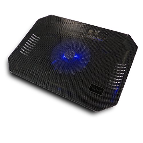 LS Premium Notebook Kühler LS-S200 | Laptop Cooling Pad Ständer| 1x Lüfter / 140mm Fan | mit 2 x USB HUB und blaue LED | 10″-15″ Zoll - 6