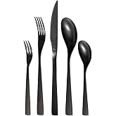 OTTO KONING Berl&iacute;n Cubiertos Negro 20 Piezas Acero Inoxidable Titanio | 18/0 Stainless Steel, Black Titanium, Mirror Polished