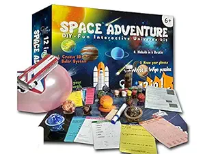 Tini Activity Space Adventure Kit for Kids to Learn About Planets, Nebula, Galaxies, 3D Solar System