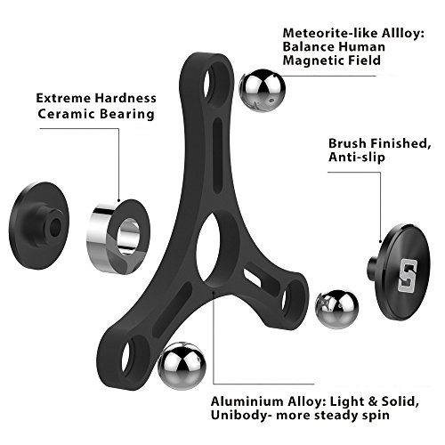 Fidget Spinner Toy Aluminum Alloy Hand Spinner Stress Anxiety Boredom Relieves Ceramic Bearing For Time Killer ADHD EDC ADD Autism Adult Kids, Spins Last For 3-5 mins - 3